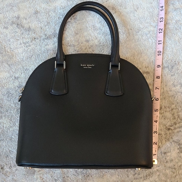 Kate Spade Large Sylvia Dome Satchel Black Leather - Picture 8 of 10